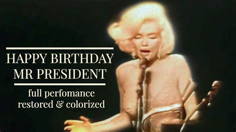 youtube happy birthday marilyn monroe|happy birthday mr president video.